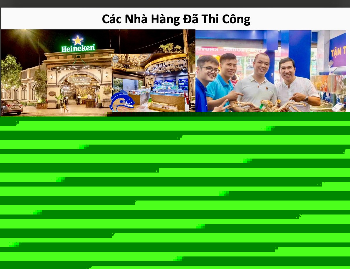 Hồ hải sản thương mại chuyên nghiệp – các công trình SeaHome đã thi công, khách hàng hài lòng