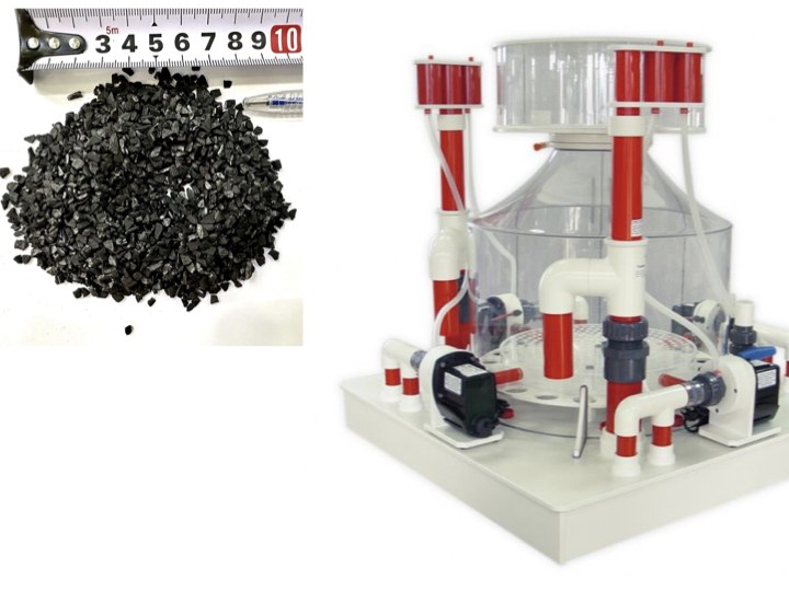 Than hoạt tính cao cấp và máy Protein Skimmer công nghiệp SeaHome